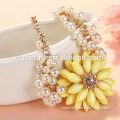 2014 Hot Sale Beautiful Freshwater Pearl Necklace, Fashion Women Statement Flower Necklace